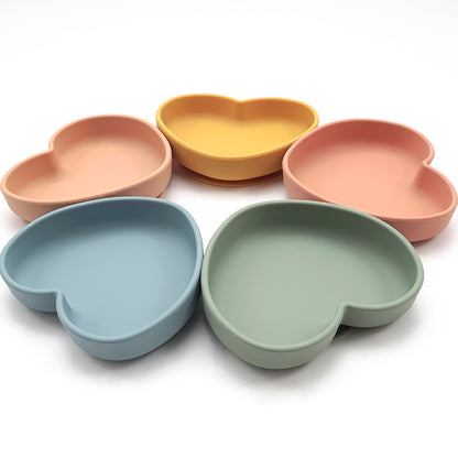 Adore-a-Meal Heart Plate & Spoon - Mustard