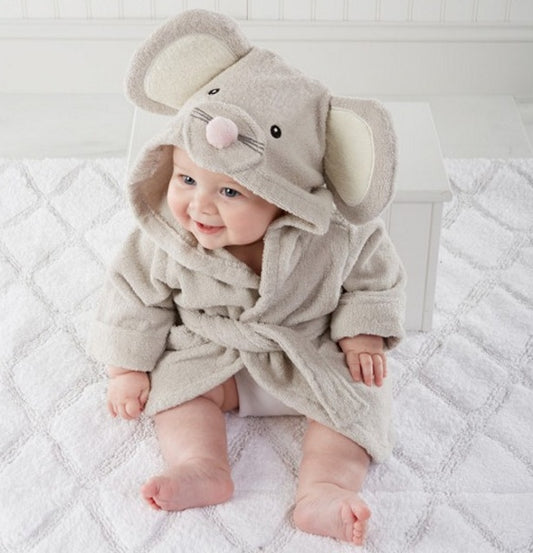 Baby Hooded Cotton Bathrobe