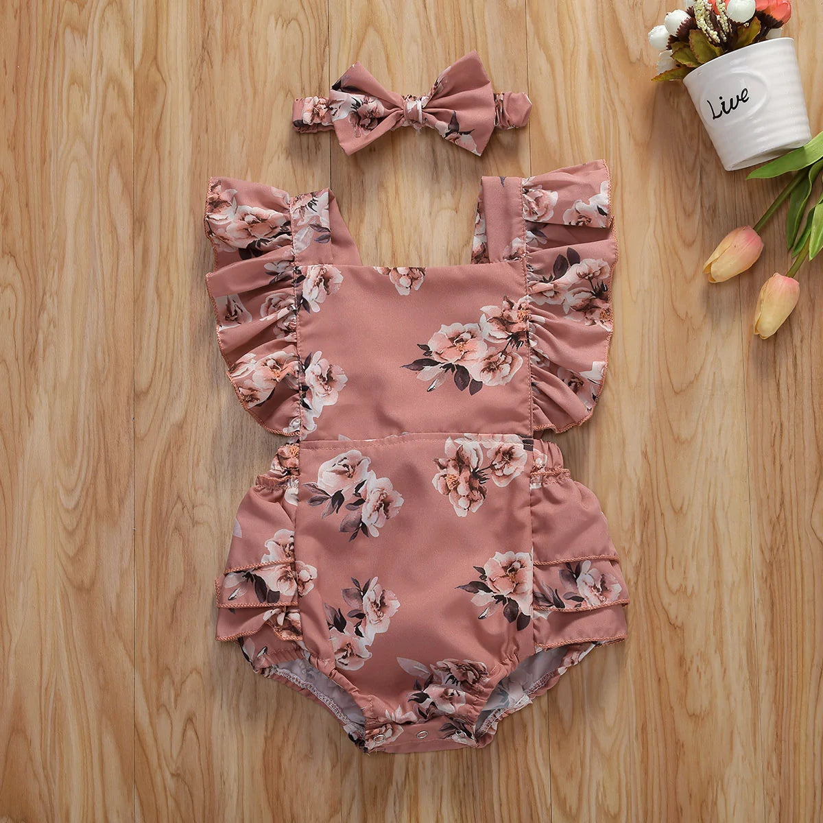 Baby Floral Romper Set