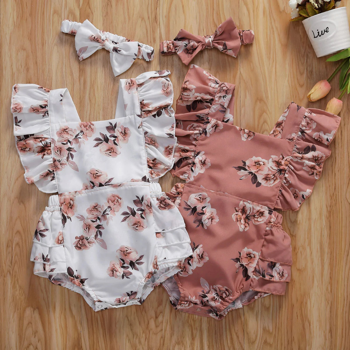 Baby Floral Romper Set