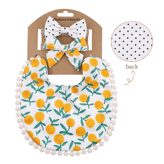 Orange Zest Reversible Bib & Bow Collection