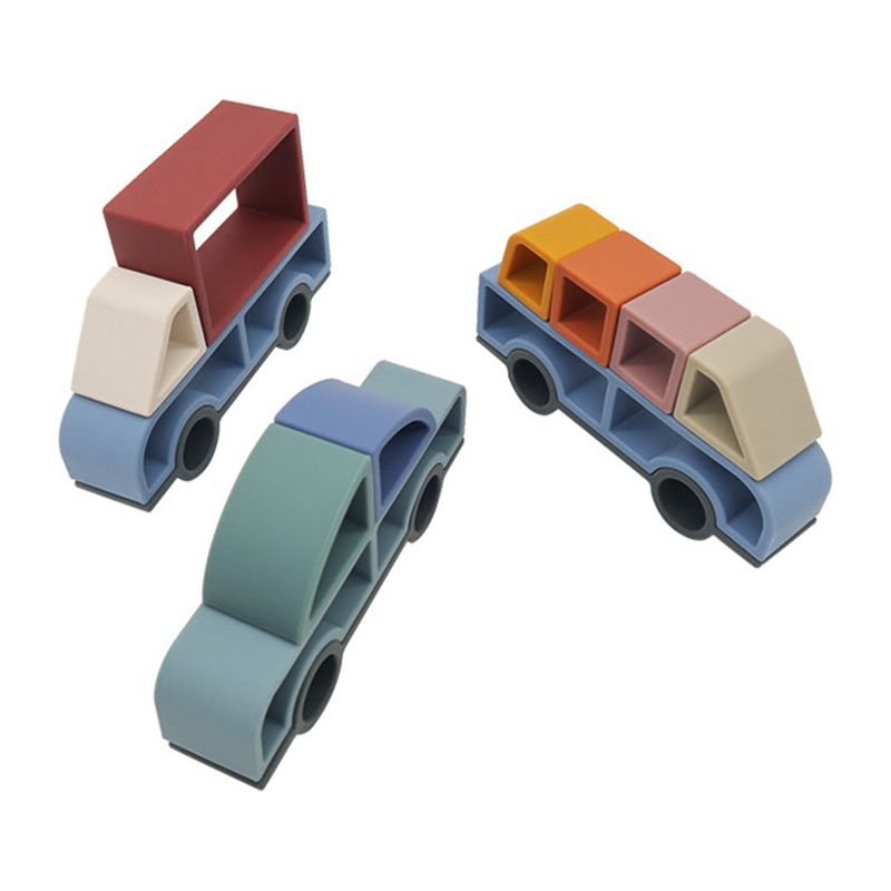 SilicoBricks™ Car & Truck Silicone Stacker Set