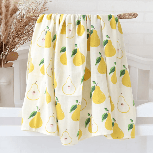 Organic Bamboo Muslin Swaddle - Sweet Pearadise