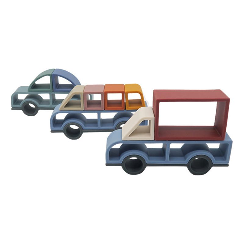 SilicoBricks™ Car & Truck Silicone Stacker Set