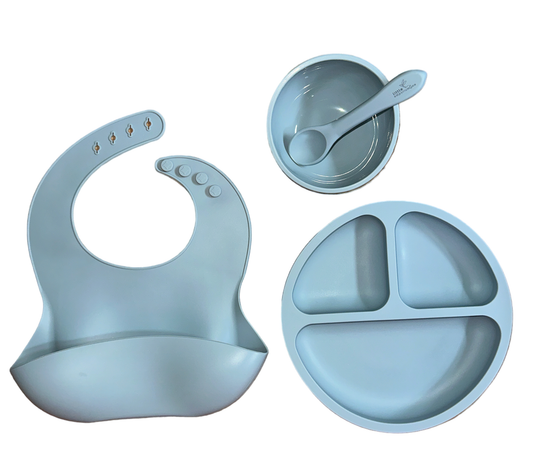 GripSafe™ Feeding Set - 4 Piece - Slate Blue