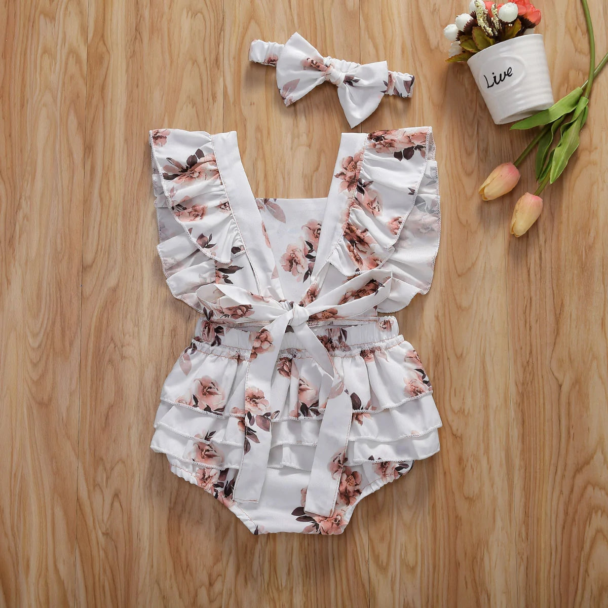 Baby Floral Romper Set