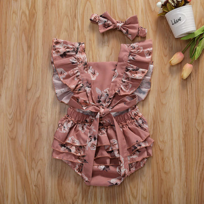 Baby Floral Romper Set